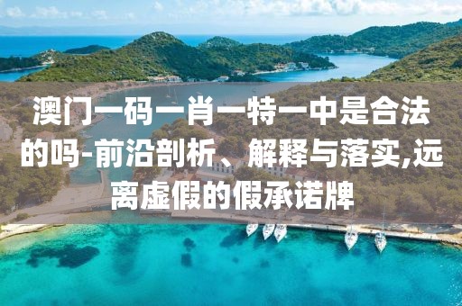澳门一码一肖一特一中是合法的吗-前沿剖析、解释与落实,远离虚假的假承诺牌